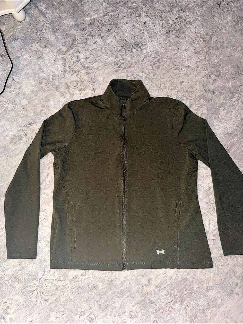 Under Armour Women's Full-Zip Jacket Green XL Like New